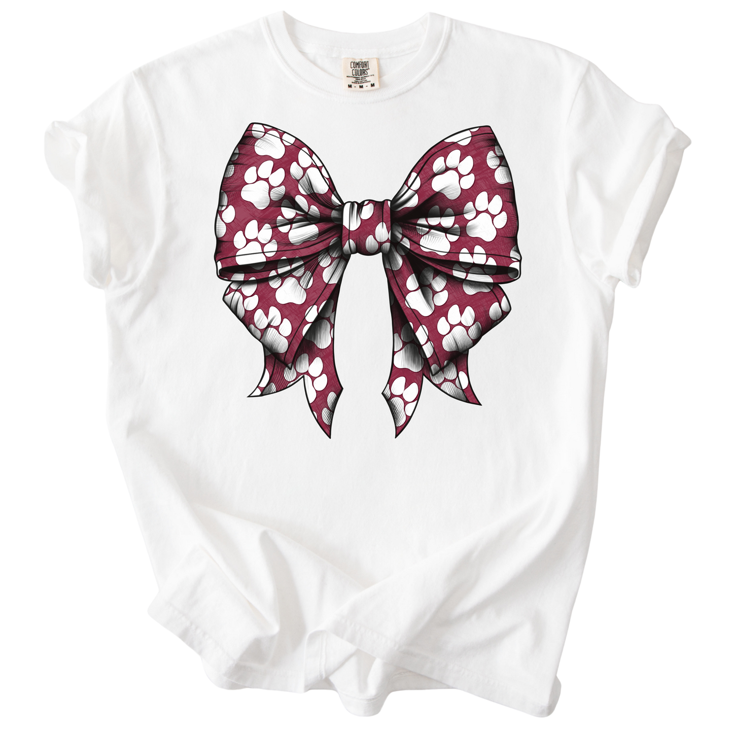 Couqutte Paw Maroon Bow