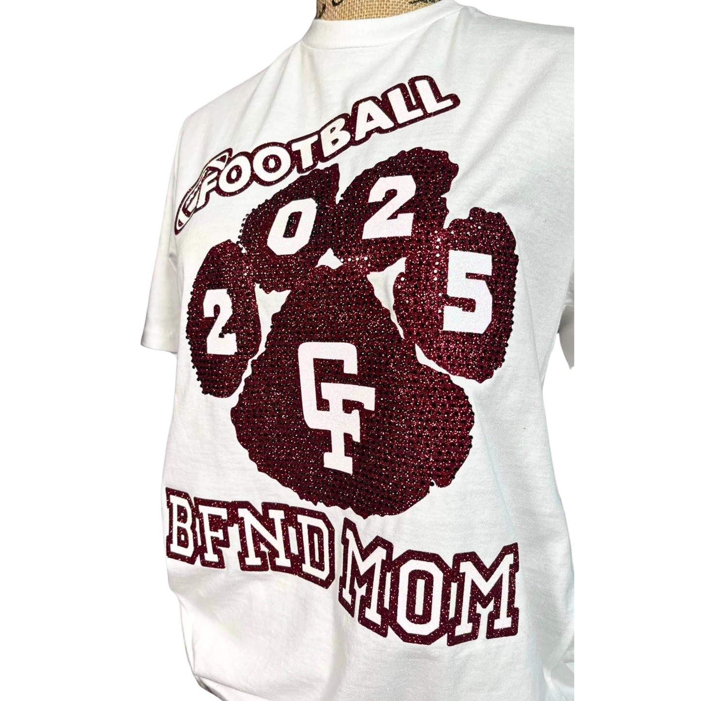 Bling Football Mom Graduate Year