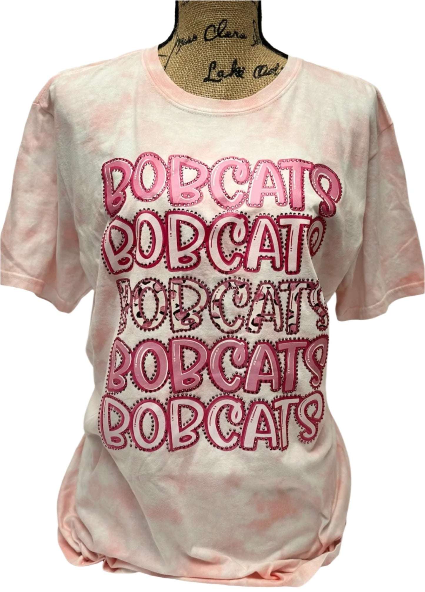 repeated bobcat in pink