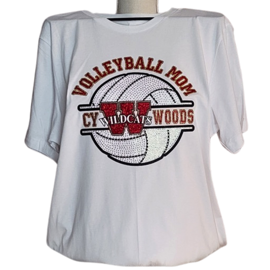 Bling Volleyball School Spirit - Wildcats