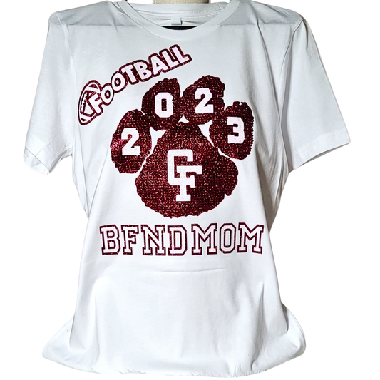 Bling Football Mom Graduate Year